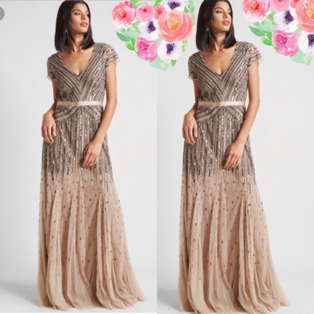 Adrianna Papell embellished beaded dress - Picture 3 of 11